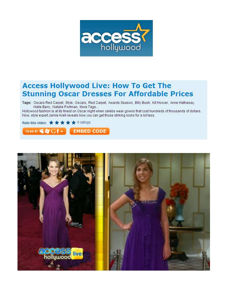 Access Hollywood Live purple dress