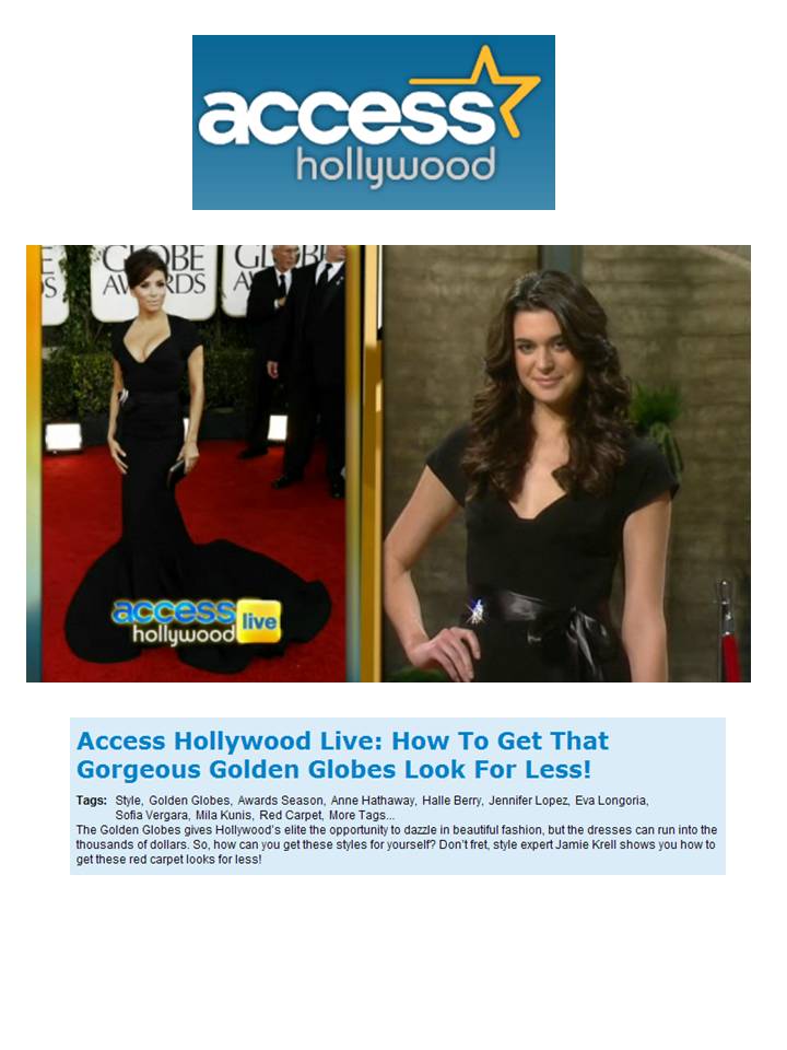 Access Hollywood Live black dress