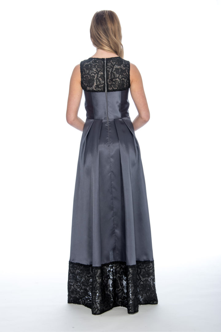 High low, lace, taffeta ballgown, long dress