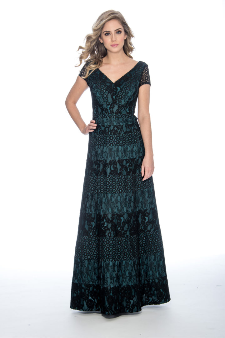 lace panel, ballgown, long dress