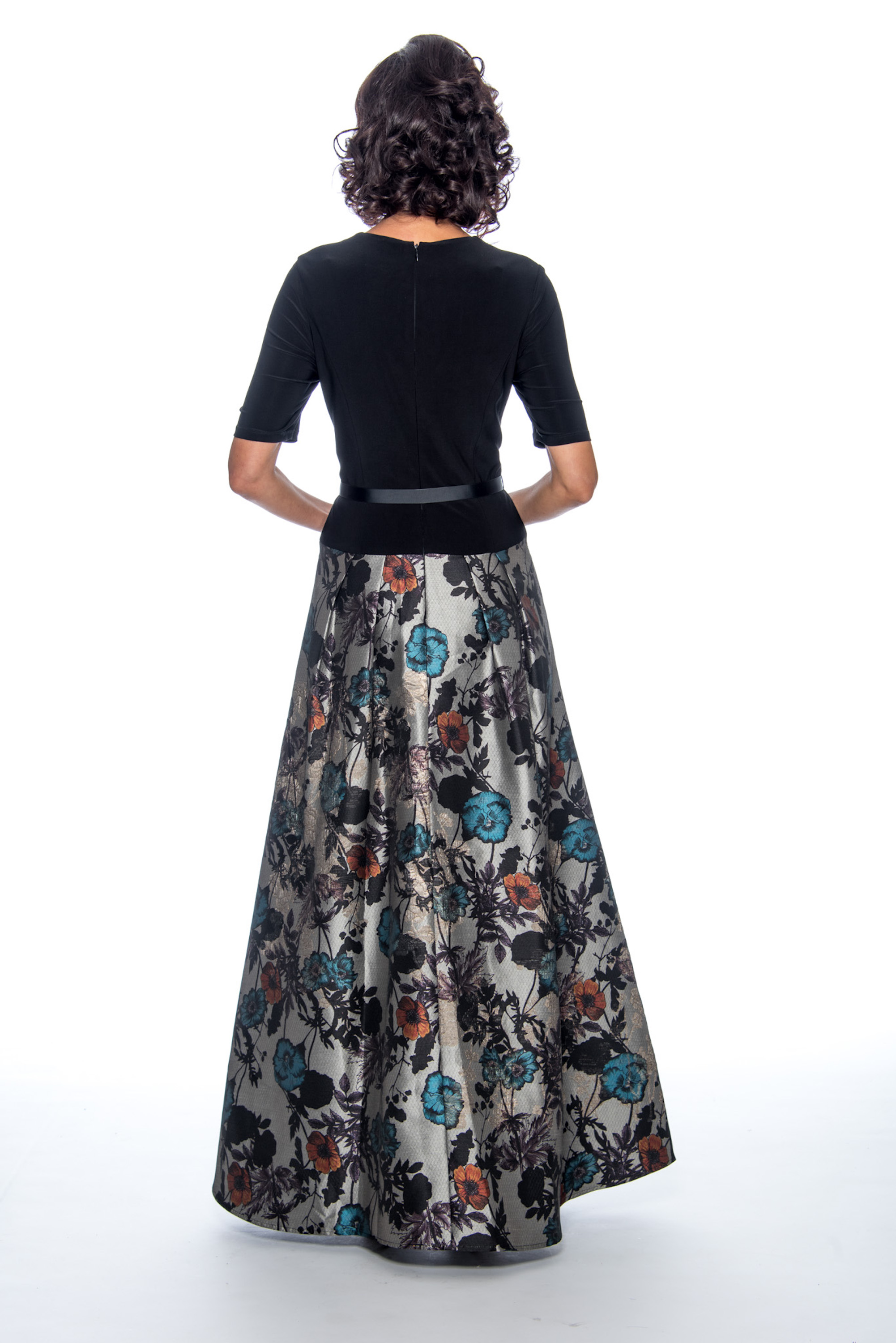 Printed skirt, long dress